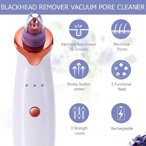 USB Rechargeable Electric Blackhead Remover Vacuum Pore Cleaner Facial Device SMT
