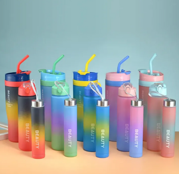 3-In-1 Gradient Sports Water Bottle Set | 2L, 900ML & 500ML Motivational Time Marker Jugs