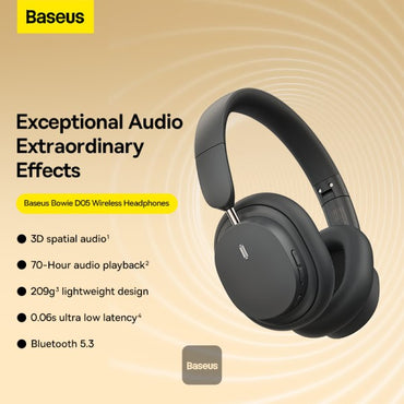 Baseus Bowie D05 Wireless Bluetooth Headset Foldable HiFi Stereo Music Headphone