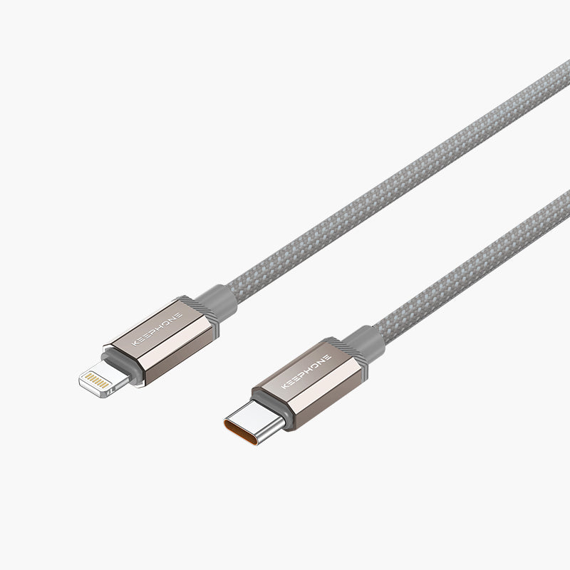 KEEPHONE Flash 27W Fast Charging Cable Type-C to Lightning Cable | Military-Grade Durability - 1.2M