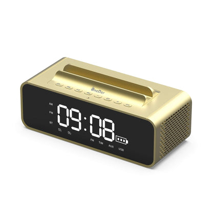 OneDer V06 Multifunctional Dual Alarm Clock LED Display Wireless Bluetooth Speaker