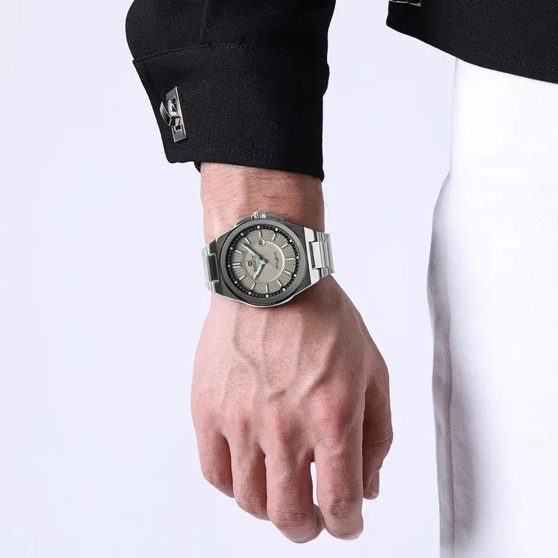 BAISHENG New Watches Original Brand for Men Casual Sport Man Stainless Steel Wristwatch Waterproof
