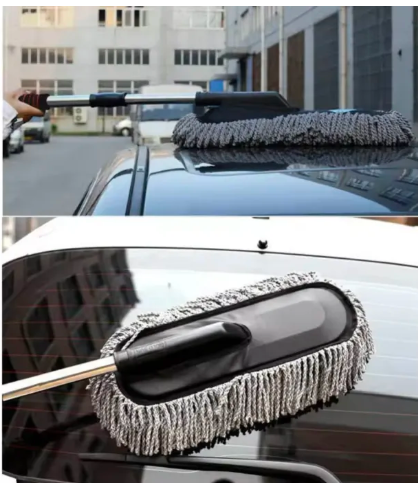 Removable Microfiber Car Wash Brush: Ultrafine Fiber Cleaning Tool for Cars & Motorcycles