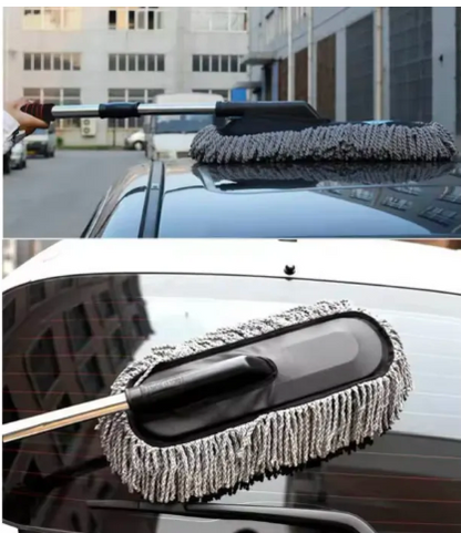 Removable Microfiber Car Wash Brush: Ultrafine Fiber Cleaning Tool for Cars & Motorcycles
