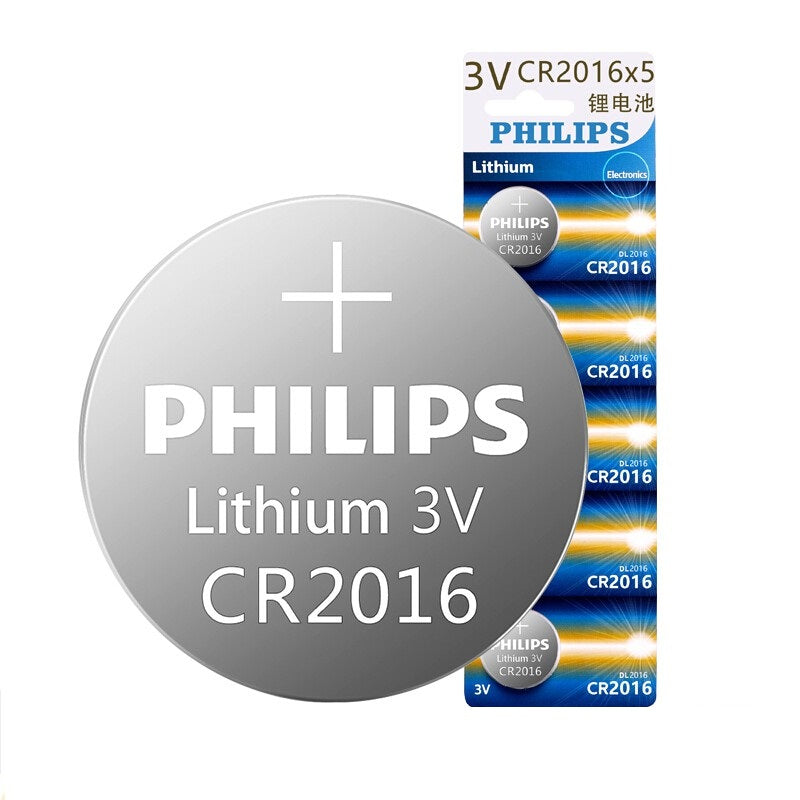 PHILIPS Blister CR2016 Lithium Coin Cell Battery 5pcs pack  (CR2016, DL2016) 3.0V
