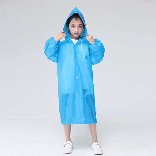 Eva New Fashion Children Raincoat Waterproof Thickened Rain Coat Reusable Transparent Rain Jacket