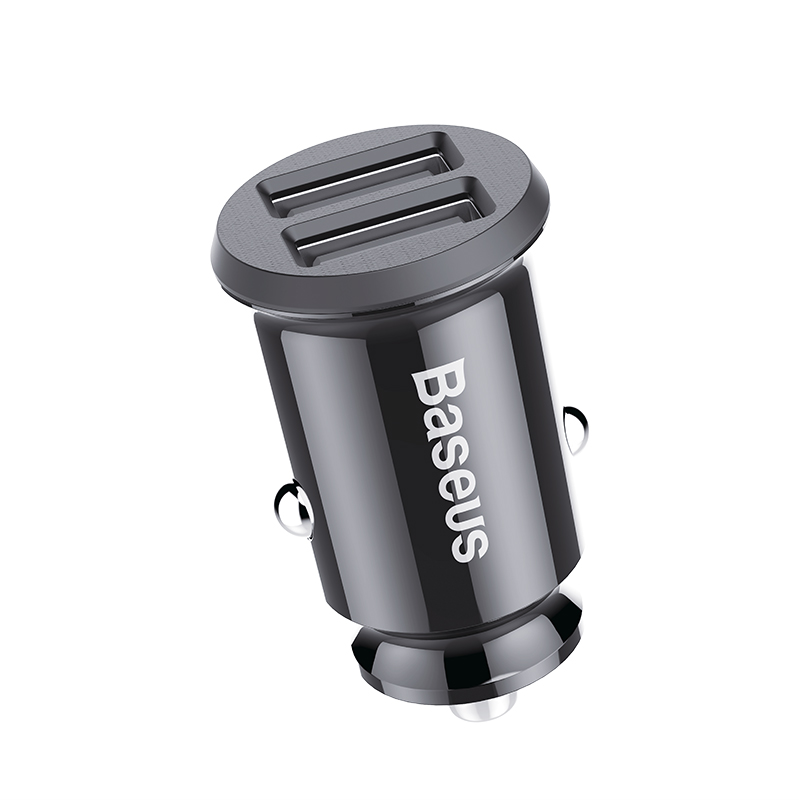 Small Trumpet 3.1A Grey Car Charger