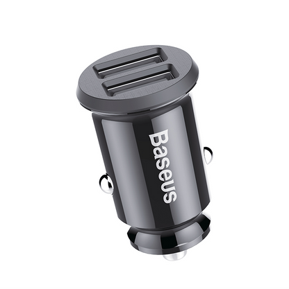 Small Trumpet 3.1A Grey Car Charger