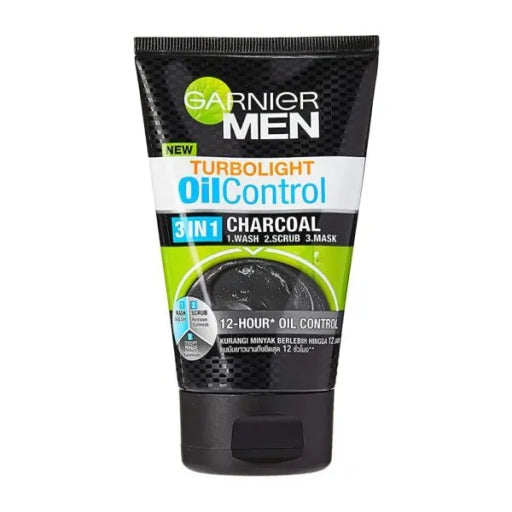 GARNIERS MEN TURBOLIGHT Oil Control 3 in 1 Face Wash 100Ml