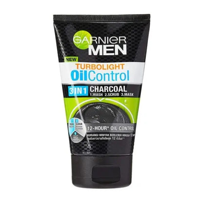 GARNIERS MEN TURBOLIGHT Oil Control 3 in 1 Face Wash 100Ml