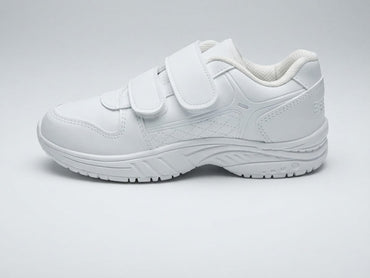 Prosport Double Velcro School Shoes - White
