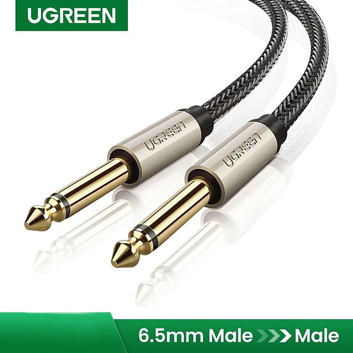 UGREEN 10639 6.5mm Male To Male Stereo Auxiliary Aux Cable 3m
