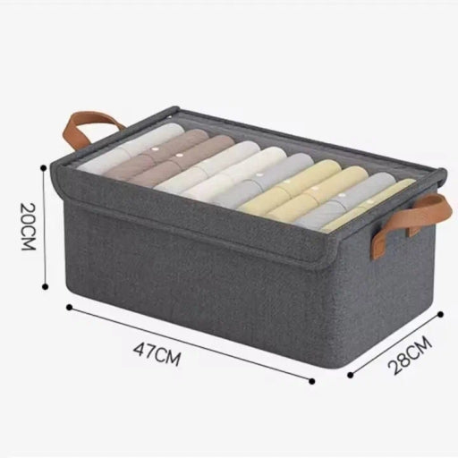 MULTI-PURPOSE FOLDABLE POLYESTER ORGANIZER BOX with LID