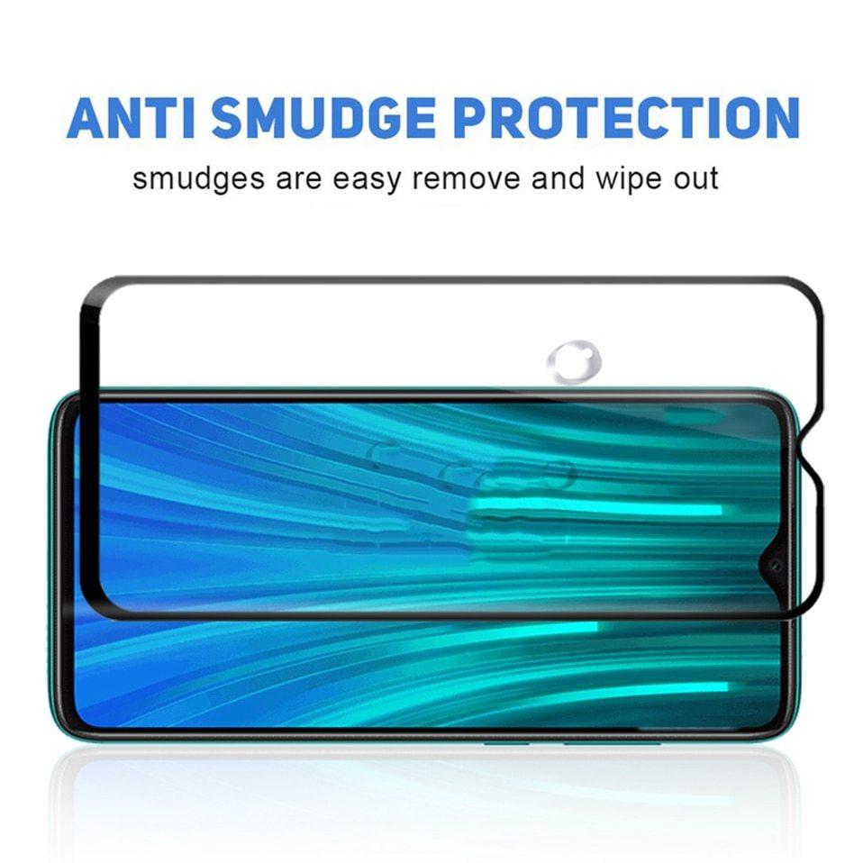 2 in 1 HD Clear Full Tempered Glass Screen Protector for Xiaomi Redmi Note 8 Pro - Black