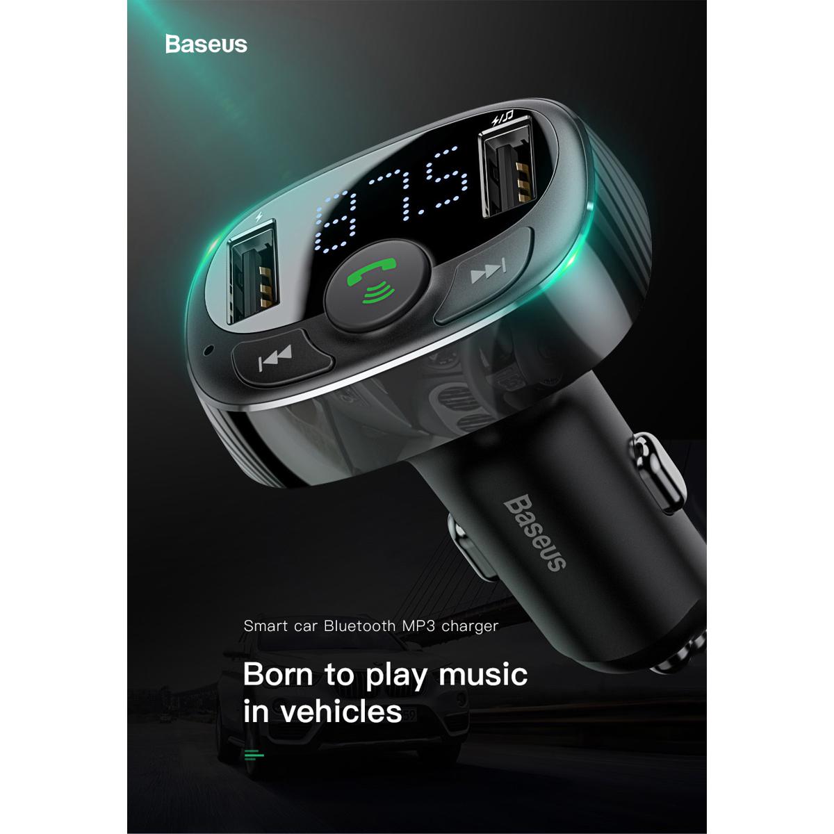 Baseus FM Transmitter Aux Modulator Wireless Bluetooth Handsfree Car Kit