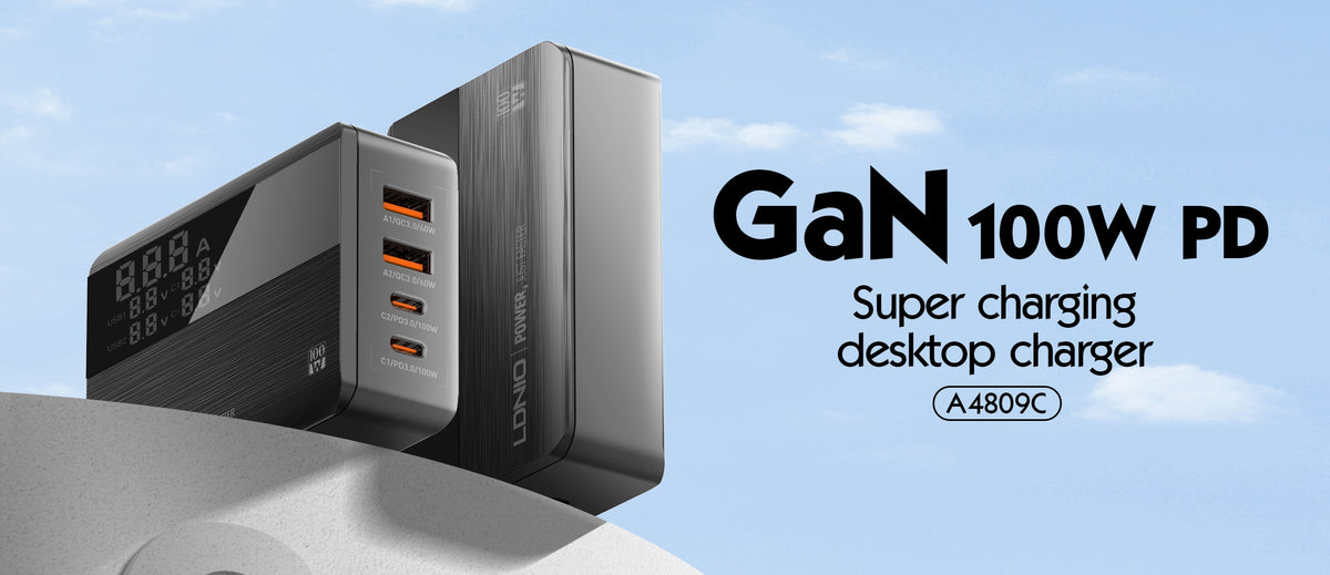 LDNIO A4809C 100W GaN Super Fast Charger 4-PORT