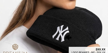 Unisex NYC Embroidered Knit Beanie Set