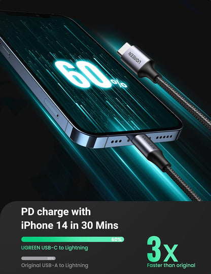 UGREEN USB-C to Lightning Cable - 1M