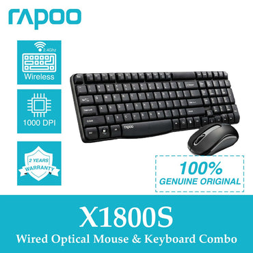 Rapoo X1800S Wireless Optical Keyboard & Mouse