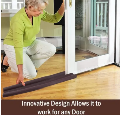 Twin Door Draft Guard & Energy-Saving Stopper | Double-Sided Draft Dodger & Noise Blocker