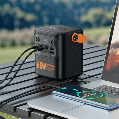 Hoco J152 Pro Tough PD 65W + light power Bank (80000mAh) Large capacity Emergency Battery pack