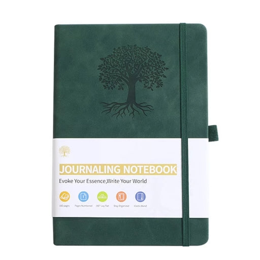 Elastic Strap Journal Notebook Office Work Planner Faux Leather Solid Color Business Notebook