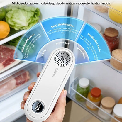 Yesido EC33 Multi-Functional Fridge Deodorizer - Rechargeable Odor Eliminator & Sterilizer with Digital Display, 3 Modes, USB-C Charging