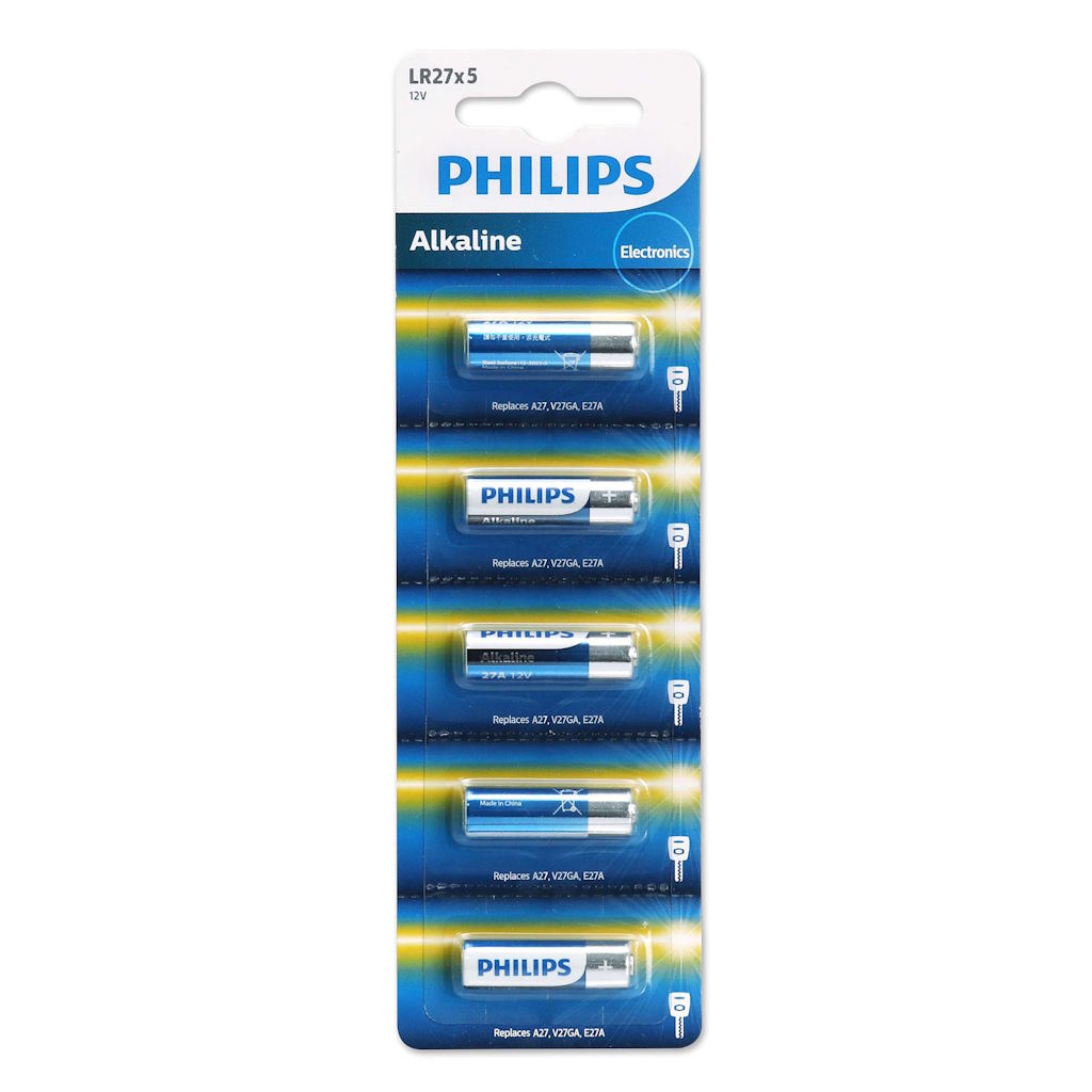 Original Philips LR27 27A 8LR50 12V Alkaline Minicells Battery (5 Pcs Pack )