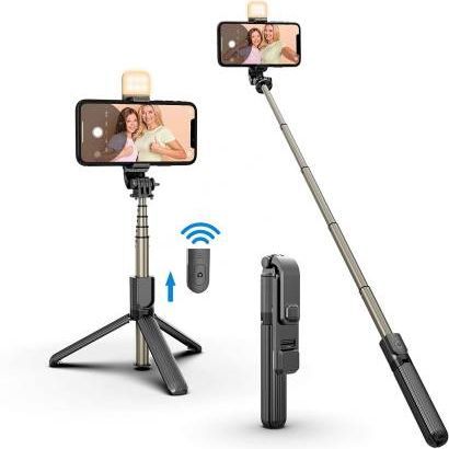 R1S Tripod Selfie Stick with LED Fill Light