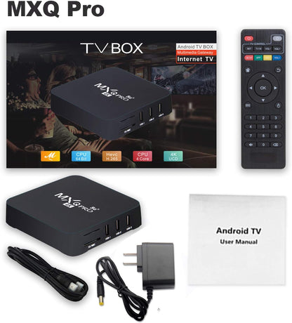 MXQ Pro 5G 4K Android 11 TV Box 2024 Android Smart Box H.265 HD 3D Dual Band 2.4G WiFi Quad Core Smart Home Media Player Netflix