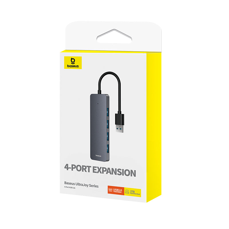 Baseus 4-Port HUB UltraJoy Series Lite- 15cm Space Grey USB-A to USB3.0 x 4