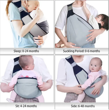 Adjustable Ergonomic Baby Sling & Hip Carrier: Portable Half-Wrapped Carrier Strap for Newborns