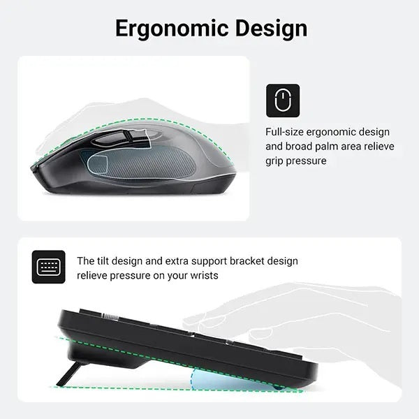 UGREEN Wireless 2.4G Keyboard & Mouse Combo - 35740