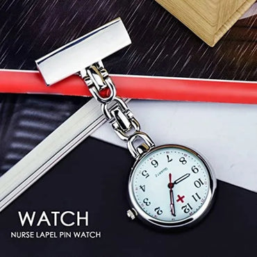 Nurse Clip-on Brooch Quart Hanging Pocket Nurse Watch