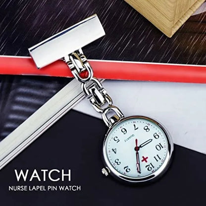 Nurse Clip-on Brooch Quart Hanging Pocket Nurse Watch