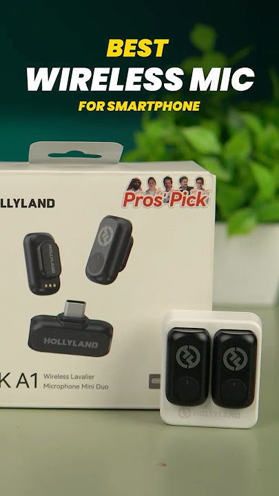 Hollyland Lark A1 Wireless Mic for iPh 17 Android 48kHz/24-bit 3Level Noise Cancel(2TX + USB-C RX)