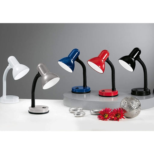 Metal Desk Lamp 360° Flexible Neck Reading Lamp for Bedroom & Bedside