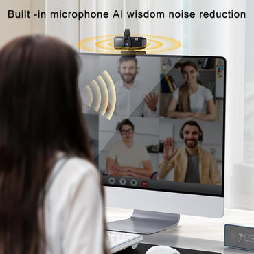 Yesido KM14 360 Ratation 2K 2 Million Pixels HD Camera Built-in Microphone Autofocus 1.5M Line USB Camera