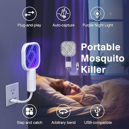 2 In 1 USB Mini Electric Mosquito Swatter