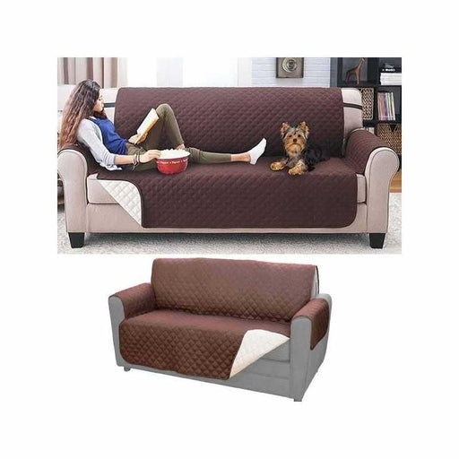 Triple Seat Sofa Cover, Washable and Reversible Coach Coat Protector, Soft Fabric Furniture Cover