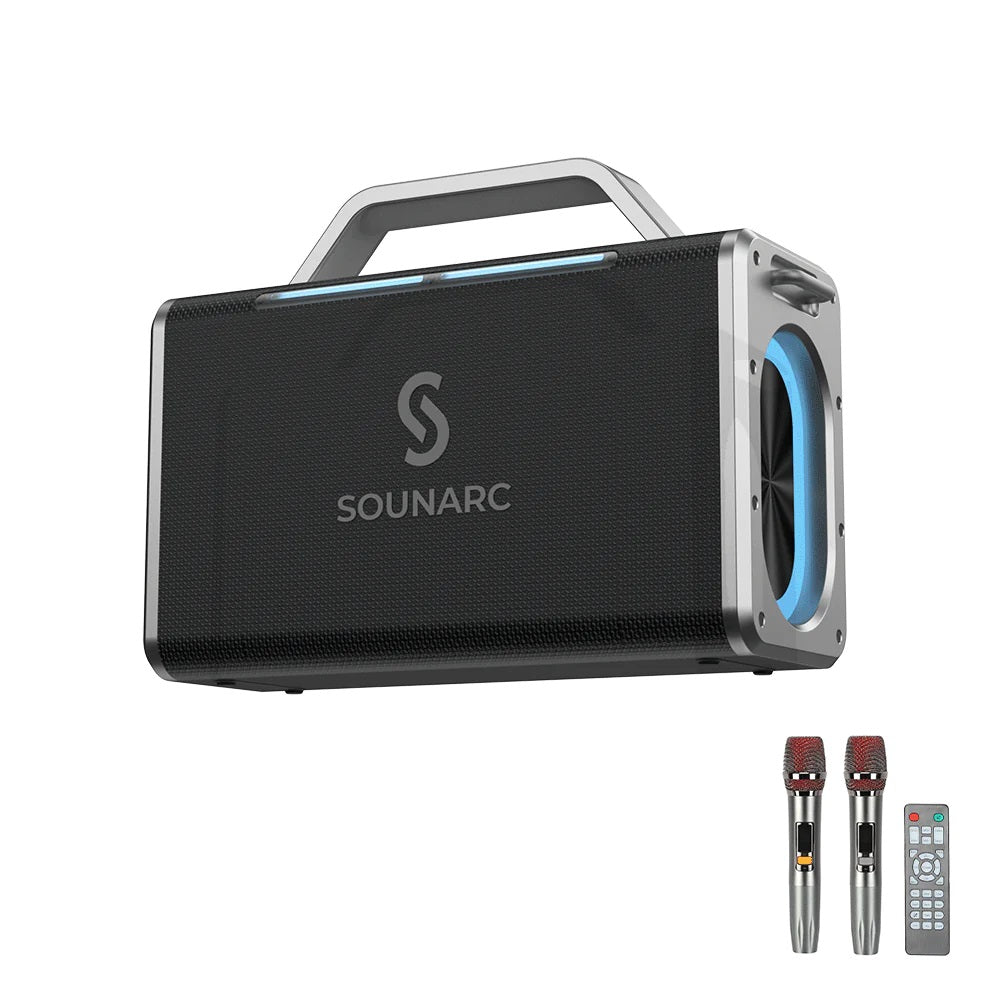 Original SOUNARC K2 Karaoke Party Speaker with 2 Wireless Microphones