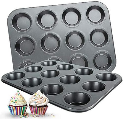 12 Cup Muffin and Cupcake Pan Baking Tray Cake