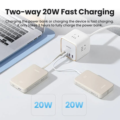 UGREEN 10000mAh PD 30W Power Bank with integrated USB-C cable - 45206