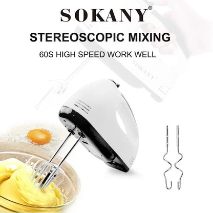 Sokany - 7 Speed Hand Beater, Hand Mixer 180W (Model-133) SMT