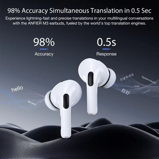 Wireless Bluetooth Earphones ANC Noise Reduction Earbuds HD Mic Call Gamer Earbuds LED Touch Screen