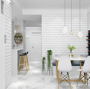 3D PE Foam Brick Home Decor Wall Sticker - 70 X 77 Cm DIY Solution