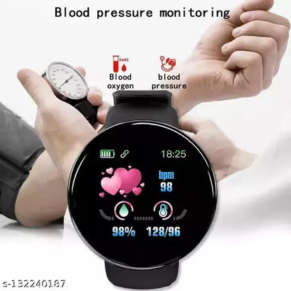 D18 Smart watch Heart Rate Monitor Men's Women's Smartwatch Round Fitness Digital Watches D18 smart Bracelet
