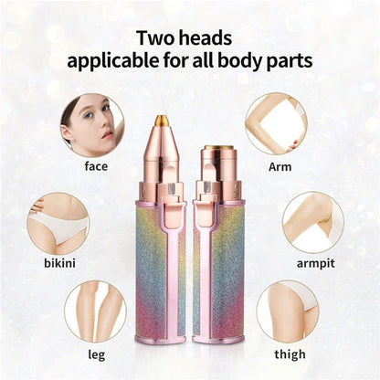 Painless Facial Hair Remover: 2-In-1 Rechargeable Kit for Women