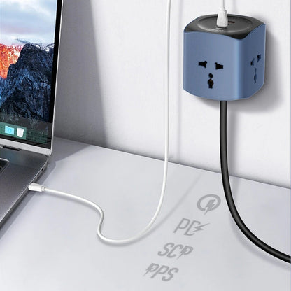 LDNIO SC3319 10A 2500W Cube Power Socket with 3AC Outlets+USB-A+2USB-C