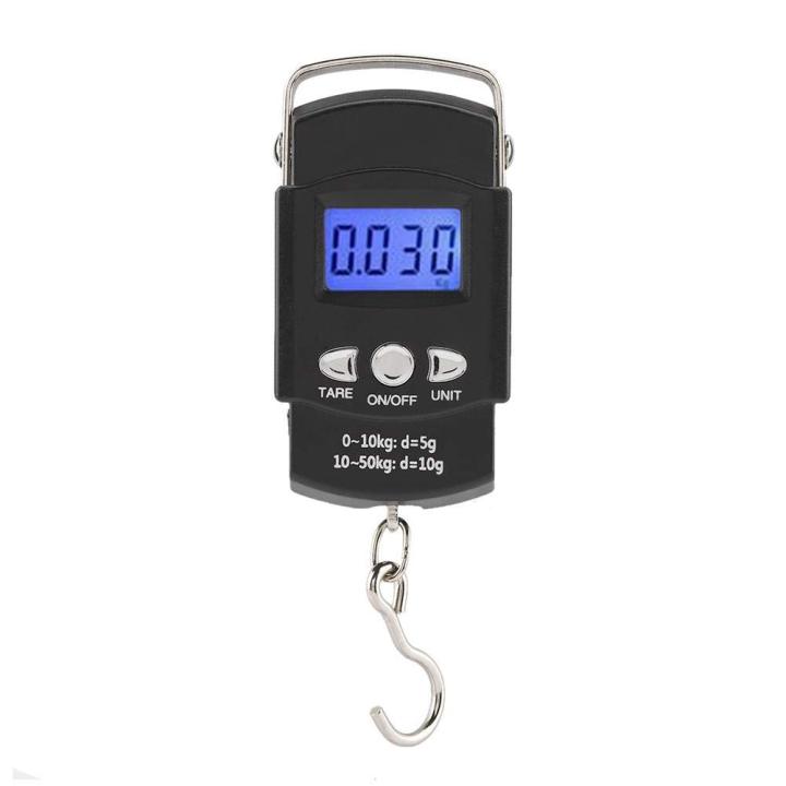 Portable Digital Luggage Scale 50Kg/10g | Electronic Hanging Fishing Hook Scale with LCD Display